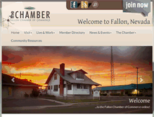 Tablet Screenshot of fallonchamber.com